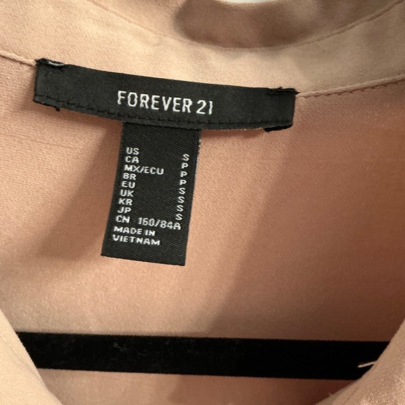 Forever 21 Shirt Dress button up tie waist size small - Picture 2 of 5